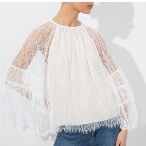 Alice and Olivia Delia ruffled tunic top NWT